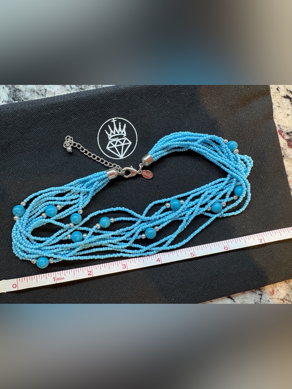 Park Lane Bright Turquoise Multi-Strand Beaded Necklace 🩵